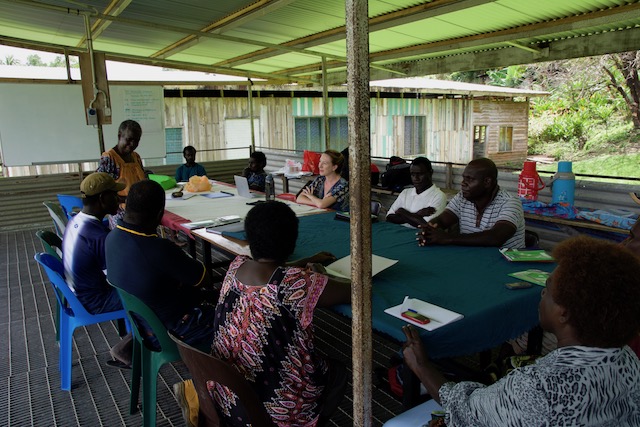 Bougainville Indigenous Dialogue and Nasioi Peacebuilding Association discuss their proposed projects